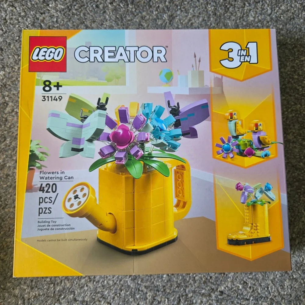 LEGO Creator‎ 3in1 Flowers in Watering Can 31149 Building Set 420 Pieces